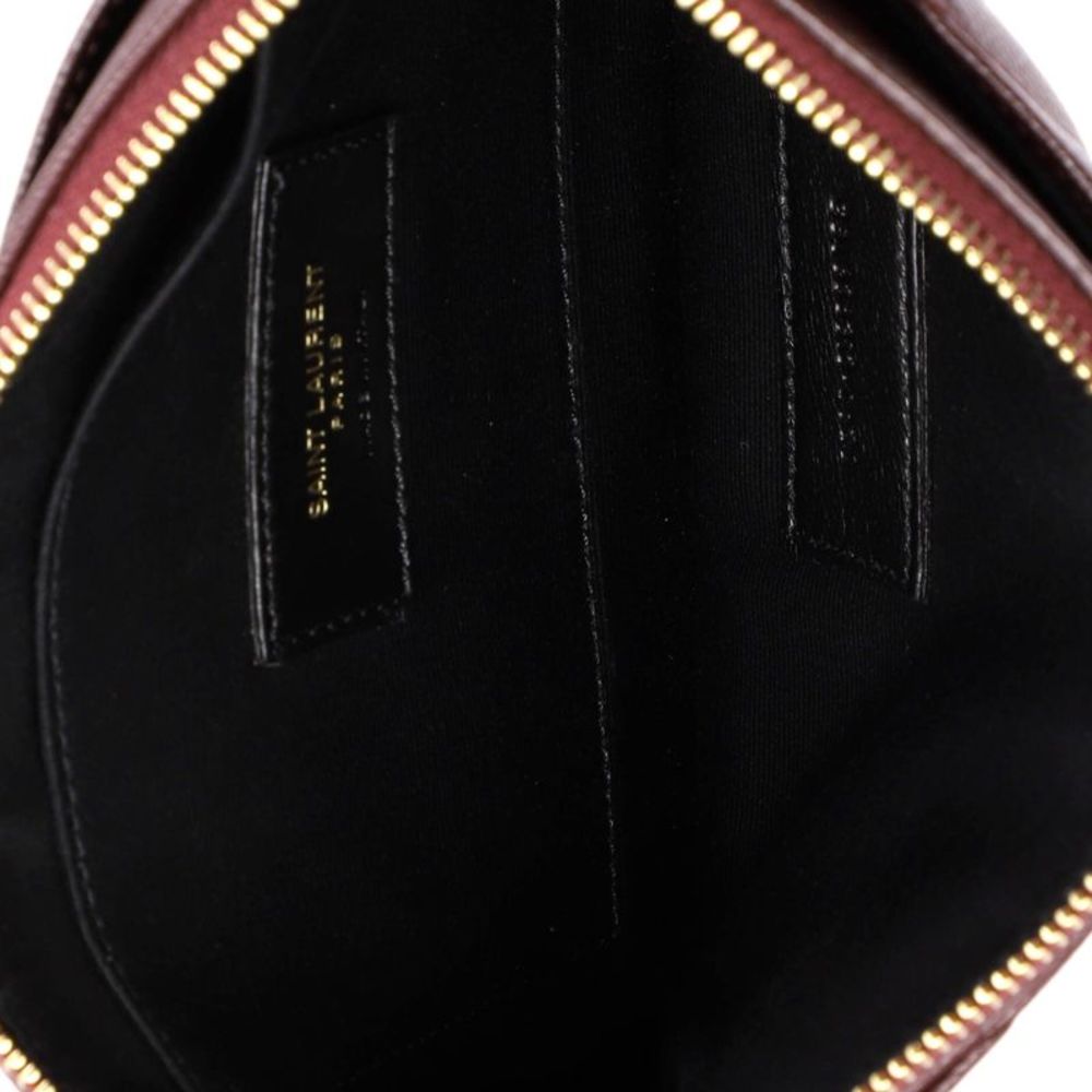 Saint Laurent Burgundy Leather Clutch - Picture 5 of 6